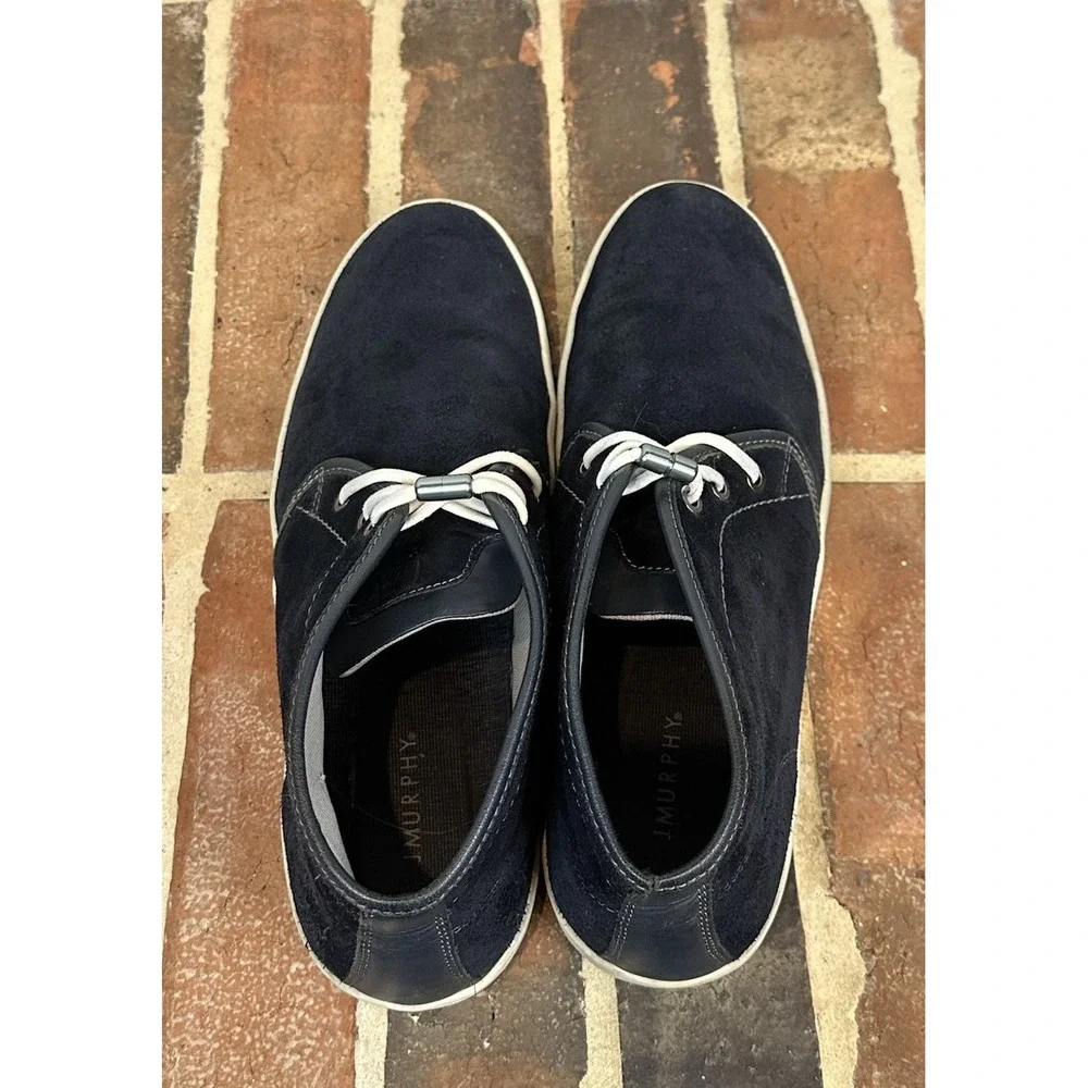 J. Murphy Navy Blue Suede Chukka Boots Leather Preppy Academia Midtop Men's 10.5